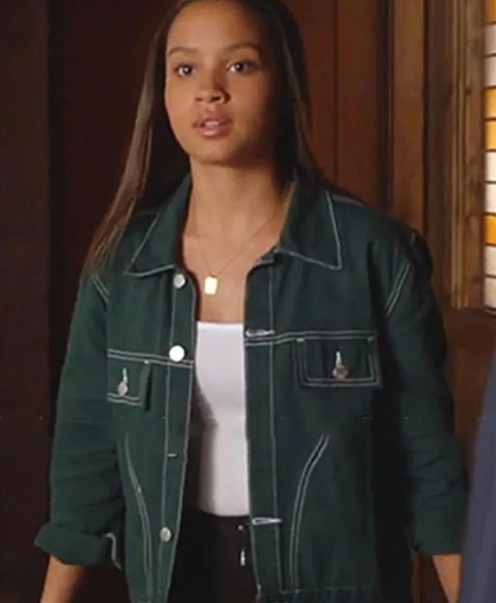 9-1-1 Corinne Massiah Green Denim Jacket