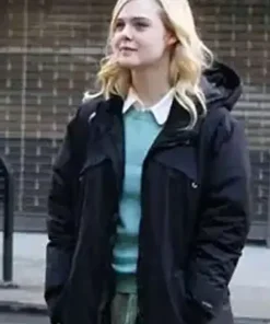 A Rainy Day In New York Elle Fanning Cotton Coat With Hood