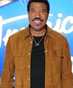 American Idol Lionel Richie Brown Leather Jacket