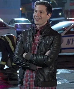 Andy Samberg Brooklyn Nine-Nine Leather Black Jacket