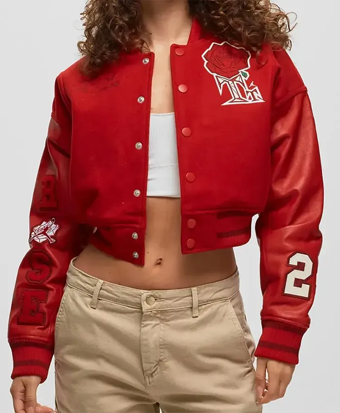 Teyana Taylor Red Varsity Jacket - Image 2