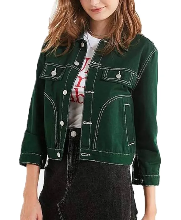 9-1-1 Corinne Massiah Green Denim Jacket - Image 2