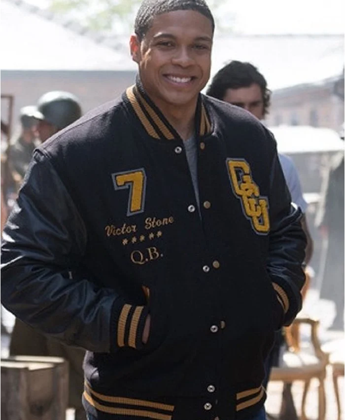 Cyborg Letterman Justice League Varsity Jacket