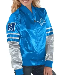 Detroit Lions Tie Breaker Blue Bomber Jacket