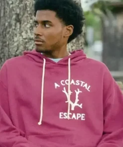 Forever Justin Edwards A Coastal Escape Pink Hoodie