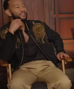 John Legend Embroidered Black Jacket