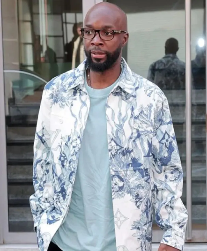 Lassana Diarra Football Match White Printed Jacket