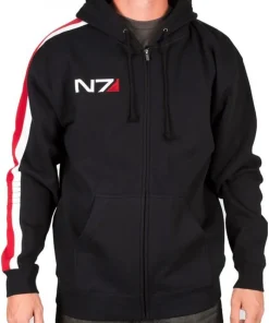 N7 Mass Effect Gaming Black Hoodie
