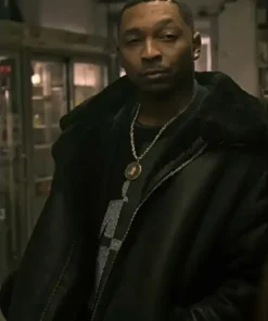 Power Book III: Raising Kanan Lou Lou Black Shearling Fur Leather Jacket