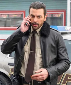 Riverdale Skeet Ulrich Fur Collar Leather Black Jacket
