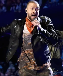 Super Bowl Halftime Show Justin Timberlake Fringe Leather Jacket