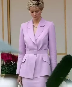 The Crown S05 Elizabeth Debicki Purple Coat