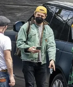 The Gray Man Court Gentry Green Denim Trucker Jacket