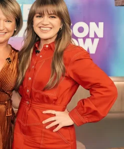 The Kelly Clarkson Show Kelly Clarkson Red Shirtdress