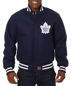 Toronto Maple Leafs One Color Wool Varsity Jacket