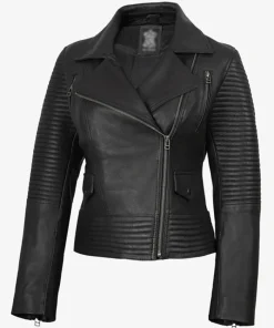 Women Fashion Black Leather Biker Jacket