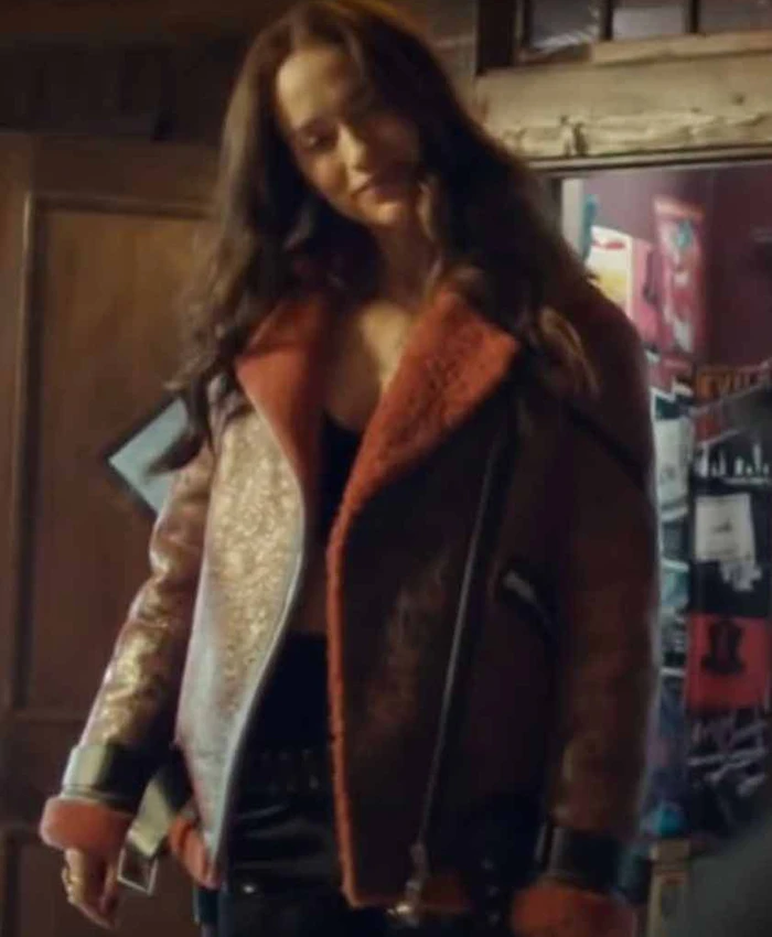 Wynonna Earp S04 Melanie Scrofano Shearling Fur Jacket